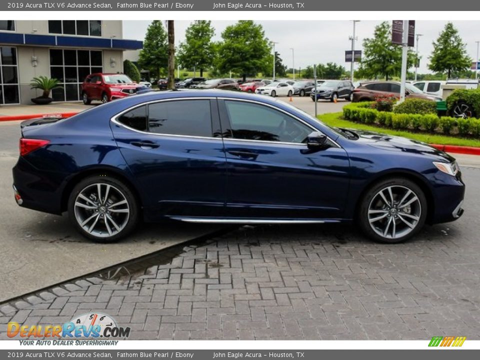 2019 Acura TLX V6 Advance Sedan Fathom Blue Pearl / Ebony Photo #8