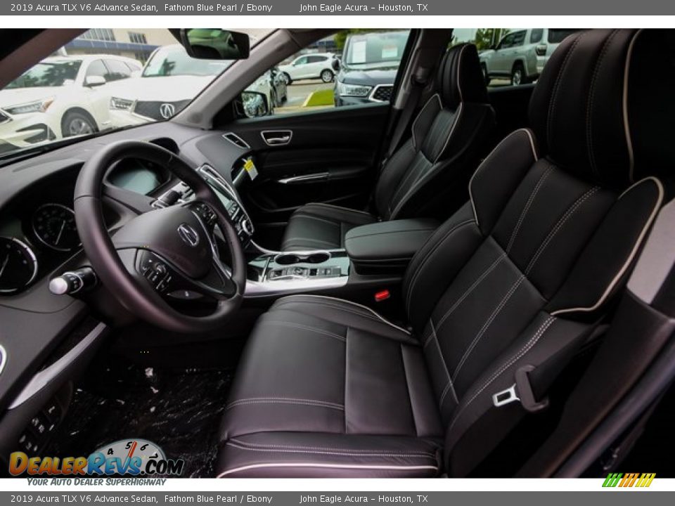 2019 Acura TLX V6 Advance Sedan Fathom Blue Pearl / Ebony Photo #14