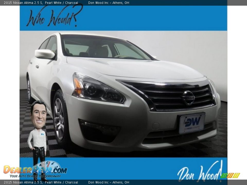 2015 Nissan Altima 2.5 S Pearl White / Charcoal Photo #1