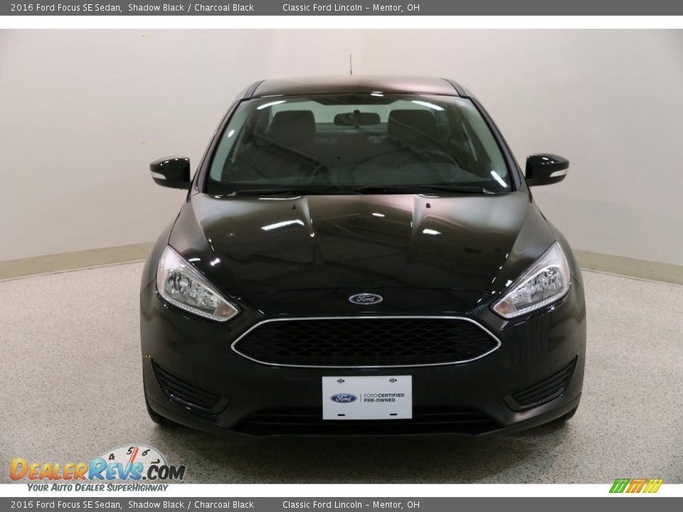 2016 Ford Focus SE Sedan Shadow Black / Charcoal Black Photo #2