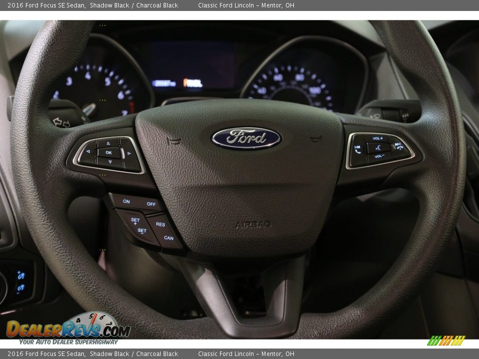 2016 Ford Focus SE Sedan Shadow Black / Charcoal Black Photo #6