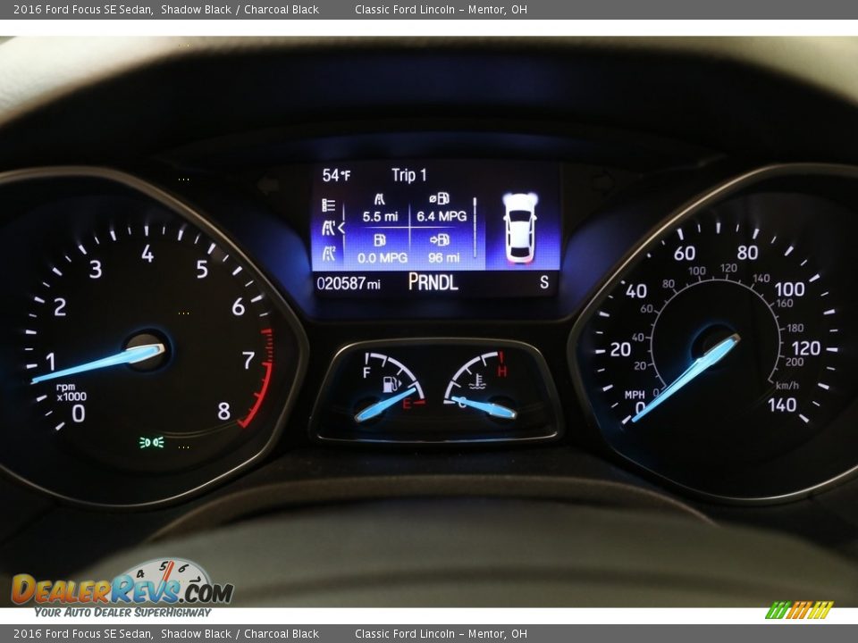 2016 Ford Focus SE Sedan Shadow Black / Charcoal Black Photo #7