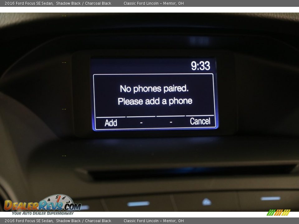 2016 Ford Focus SE Sedan Shadow Black / Charcoal Black Photo #10