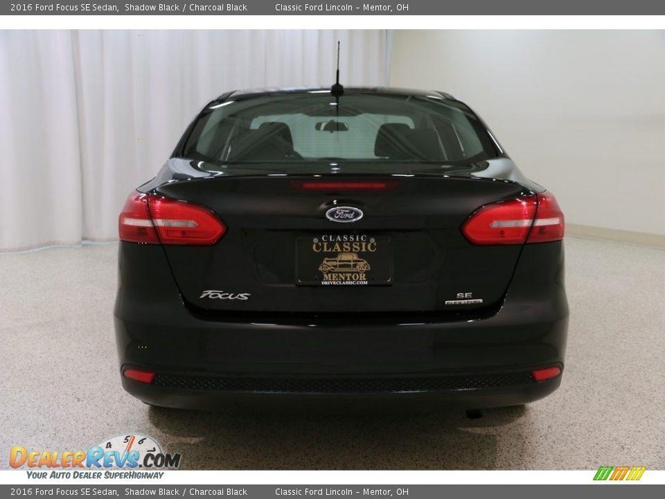 2016 Ford Focus SE Sedan Shadow Black / Charcoal Black Photo #15