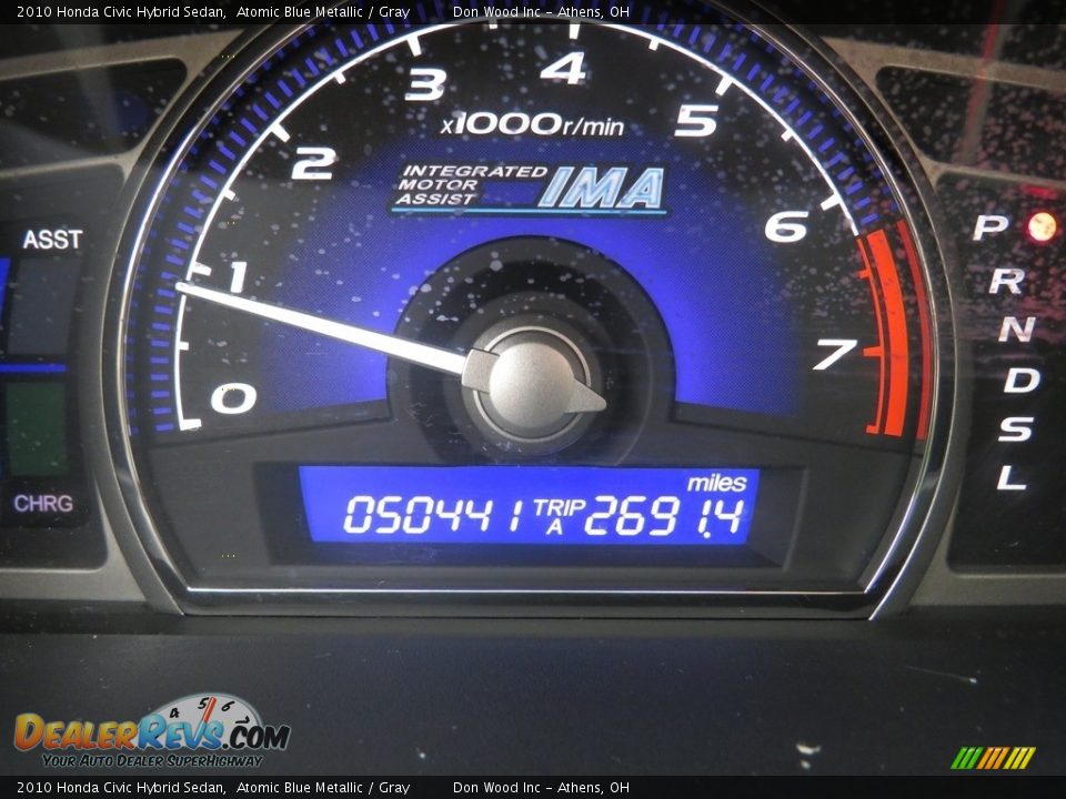 2010 Honda Civic Hybrid Sedan Atomic Blue Metallic / Gray Photo #32