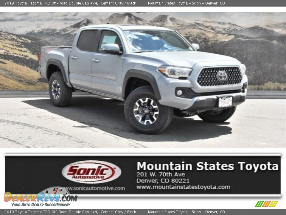2019 Toyota Tacoma TRD Off-Road Double Cab 4x4 Cement Gray / Black Photo #1