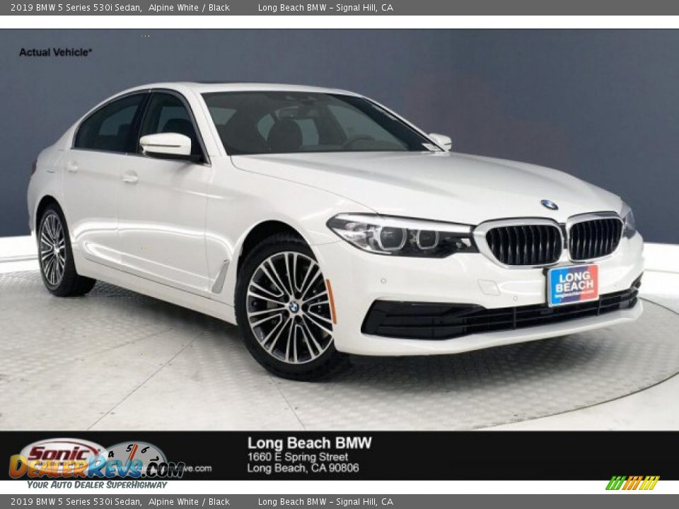 2019 BMW 5 Series 530i Sedan Alpine White / Black Photo #1