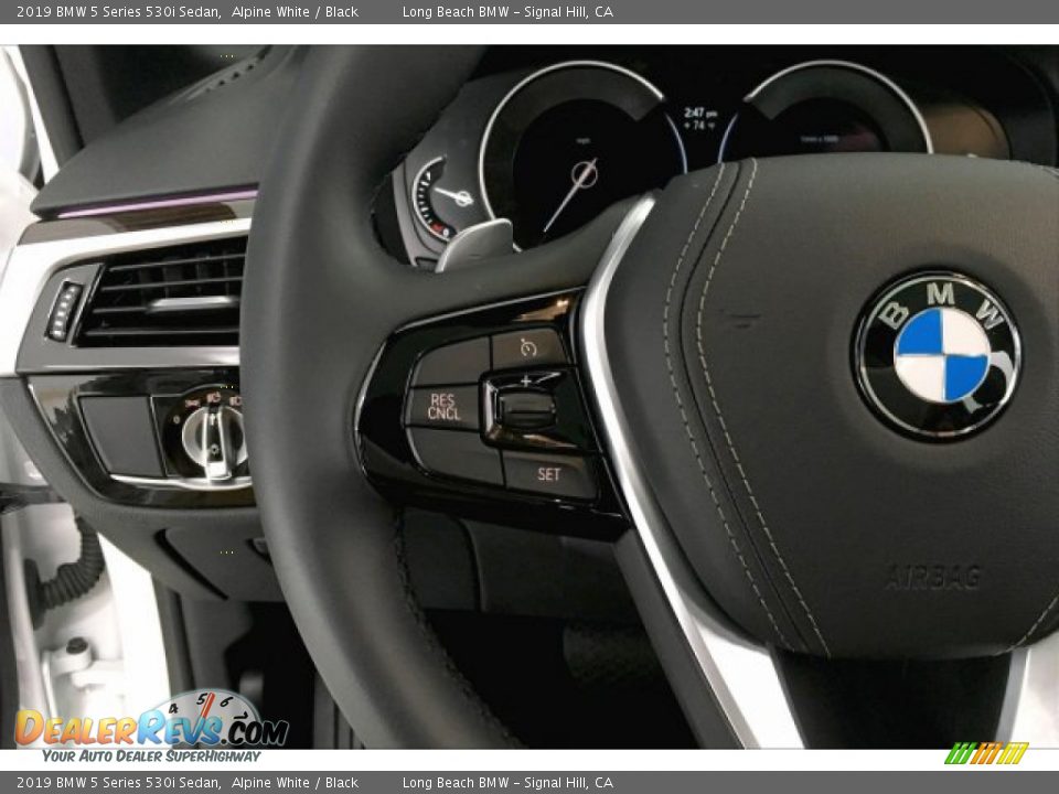 2019 BMW 5 Series 530i Sedan Alpine White / Black Photo #14