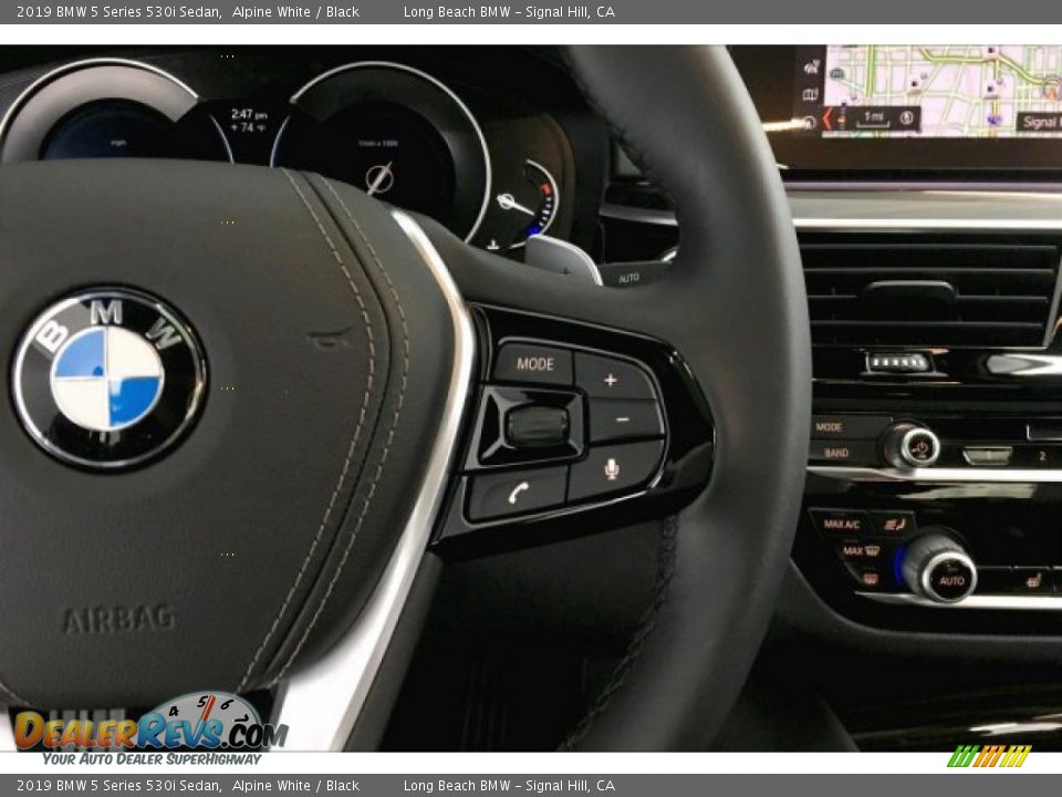2019 BMW 5 Series 530i Sedan Alpine White / Black Photo #15