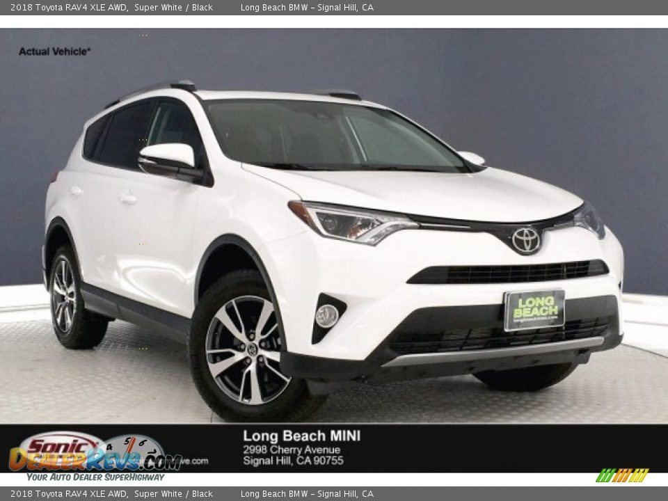 2018 Toyota RAV4 XLE AWD Super White / Black Photo #1