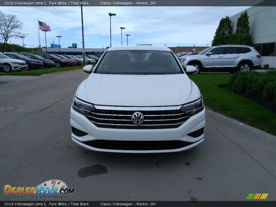 2019 Volkswagen Jetta S Pure White / Titan Black Photo #2