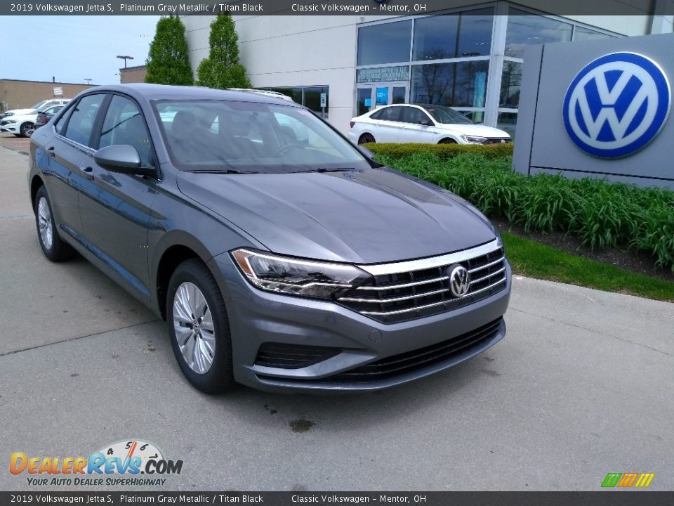 2019 Volkswagen Jetta S Platinum Gray Metallic / Titan Black Photo #1