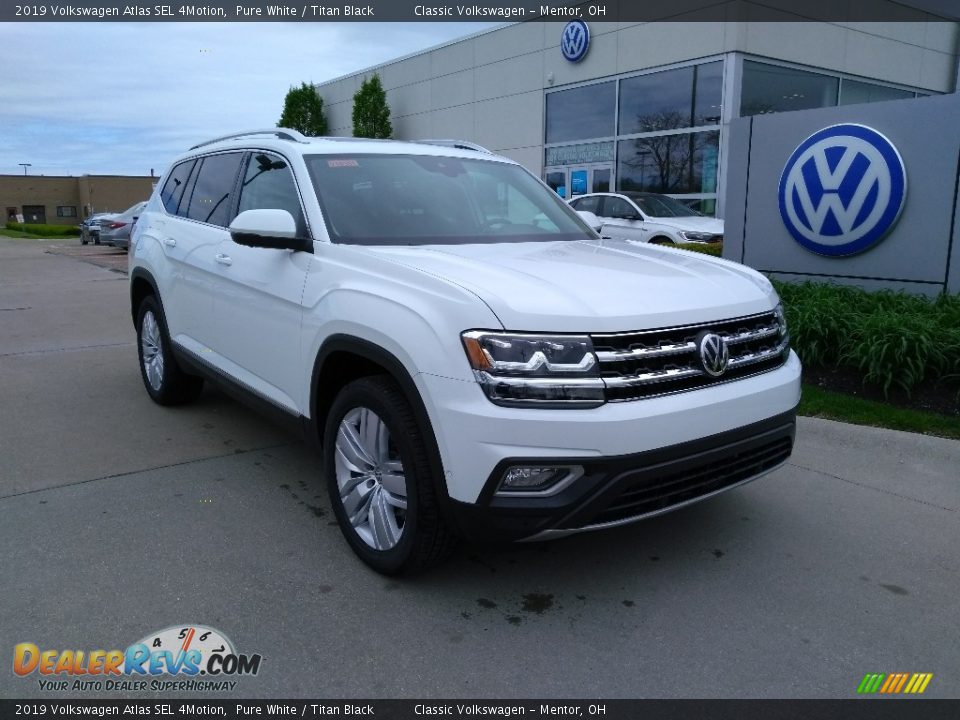 2019 Volkswagen Atlas SEL 4Motion Pure White / Titan Black Photo #1