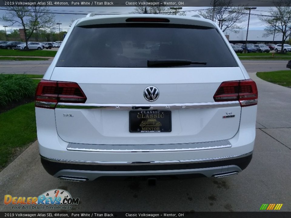 2019 Volkswagen Atlas SEL 4Motion Pure White / Titan Black Photo #5