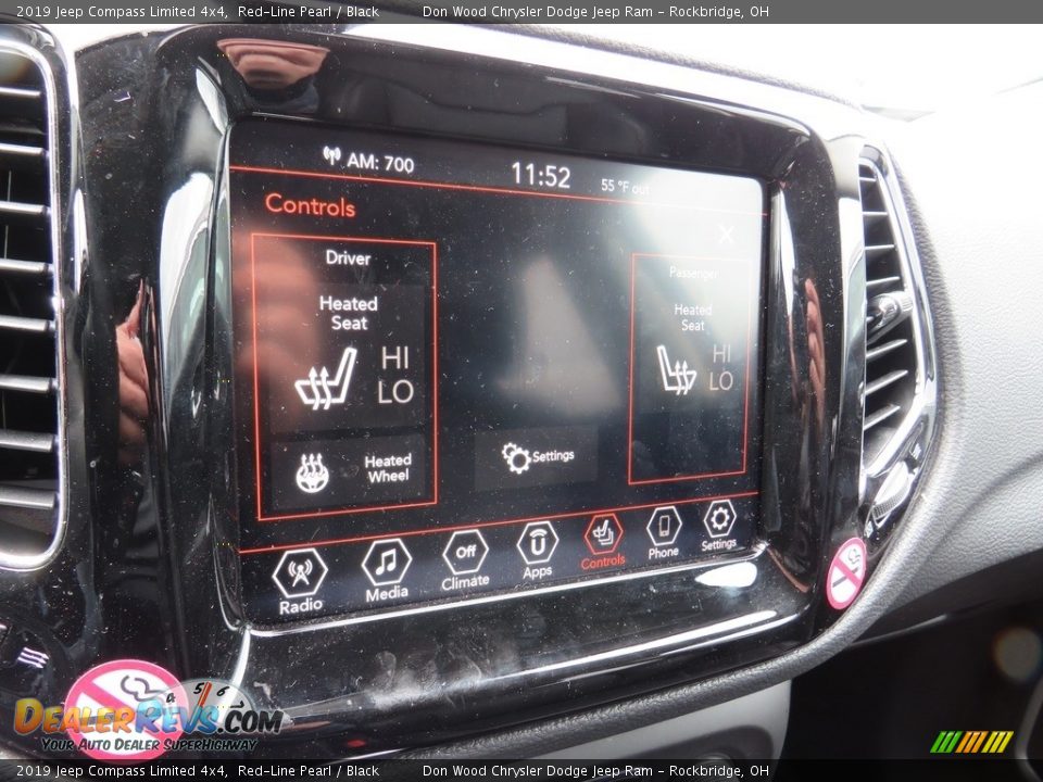 2019 Jeep Compass Limited 4x4 Red-Line Pearl / Black Photo #3