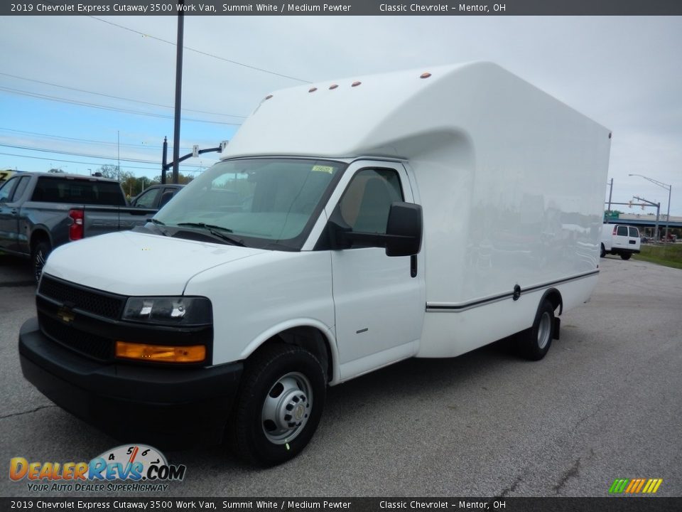 2019 Chevrolet Express Cutaway 3500 Work Van Summit White / Medium Pewter Photo #1