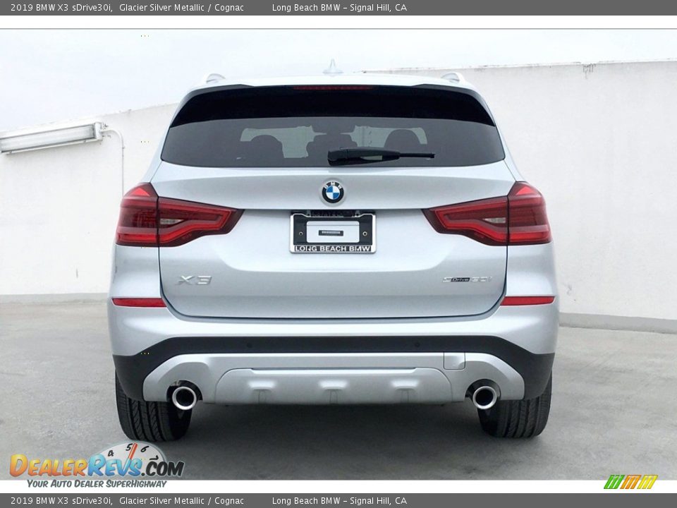 2019 BMW X3 sDrive30i Glacier Silver Metallic / Cognac Photo #4