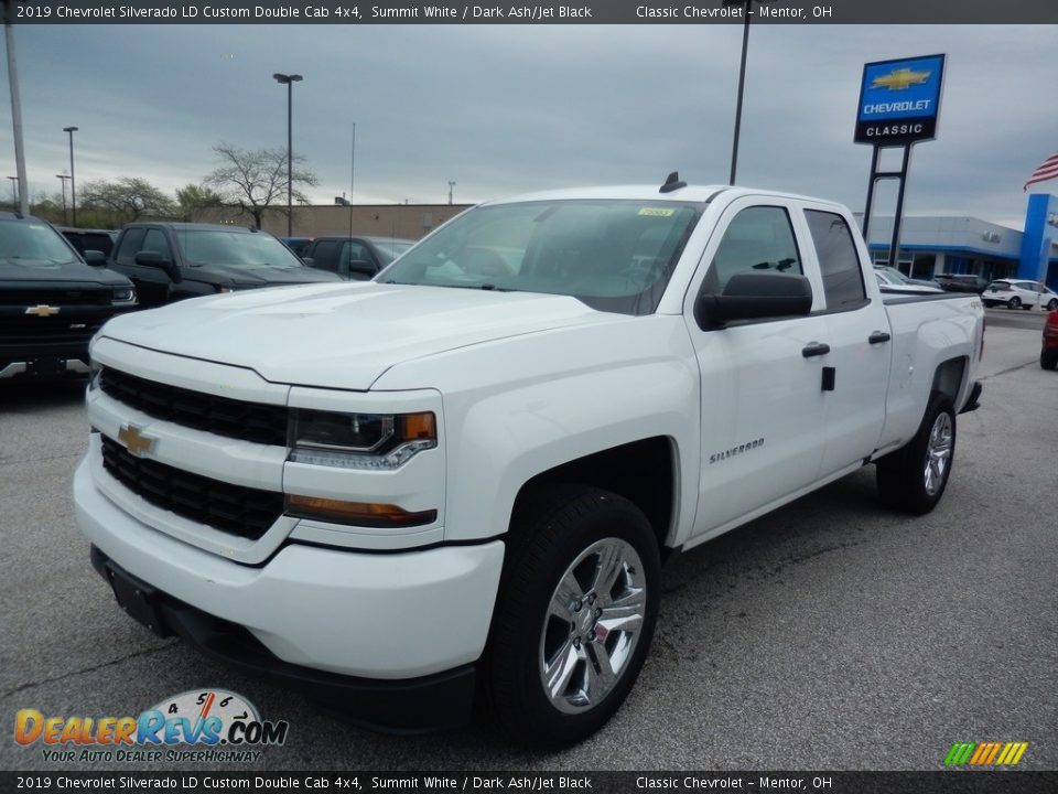 2019 Chevrolet Silverado LD Custom Double Cab 4x4 Summit White / Dark Ash/Jet Black Photo #1