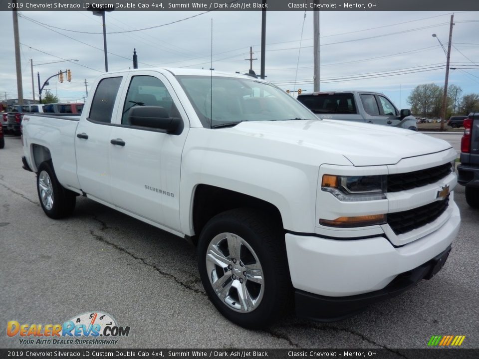 2019 Chevrolet Silverado LD Custom Double Cab 4x4 Summit White / Dark Ash/Jet Black Photo #3