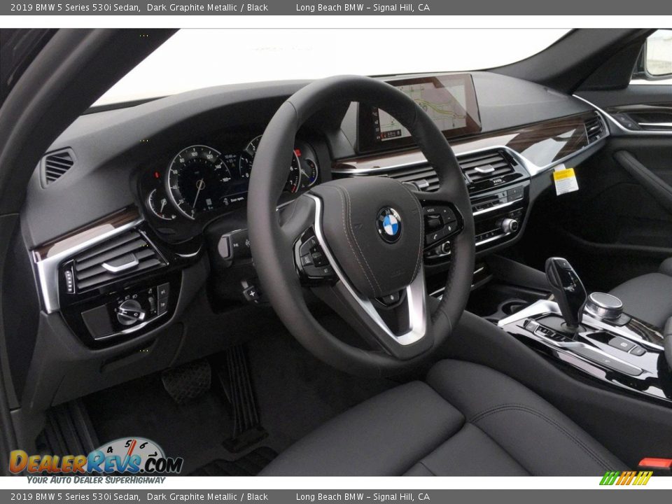 2019 BMW 5 Series 530i Sedan Dark Graphite Metallic / Black Photo #6