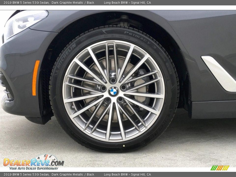 2019 BMW 5 Series 530i Sedan Dark Graphite Metallic / Black Photo #10