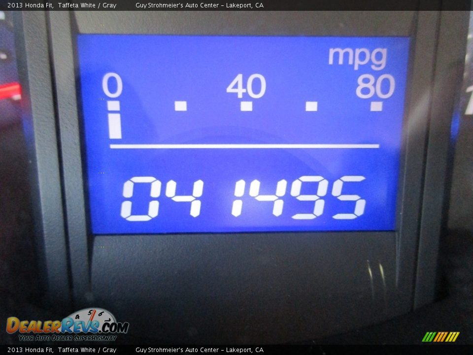2013 Honda Fit Taffeta White / Gray Photo #10
