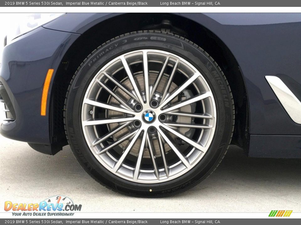 2019 BMW 5 Series 530i Sedan Imperial Blue Metallic / Canberra Beige/Black Photo #10