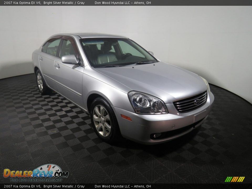 2007 Kia Optima EX V6 Bright Silver Metallic / Gray Photo #3