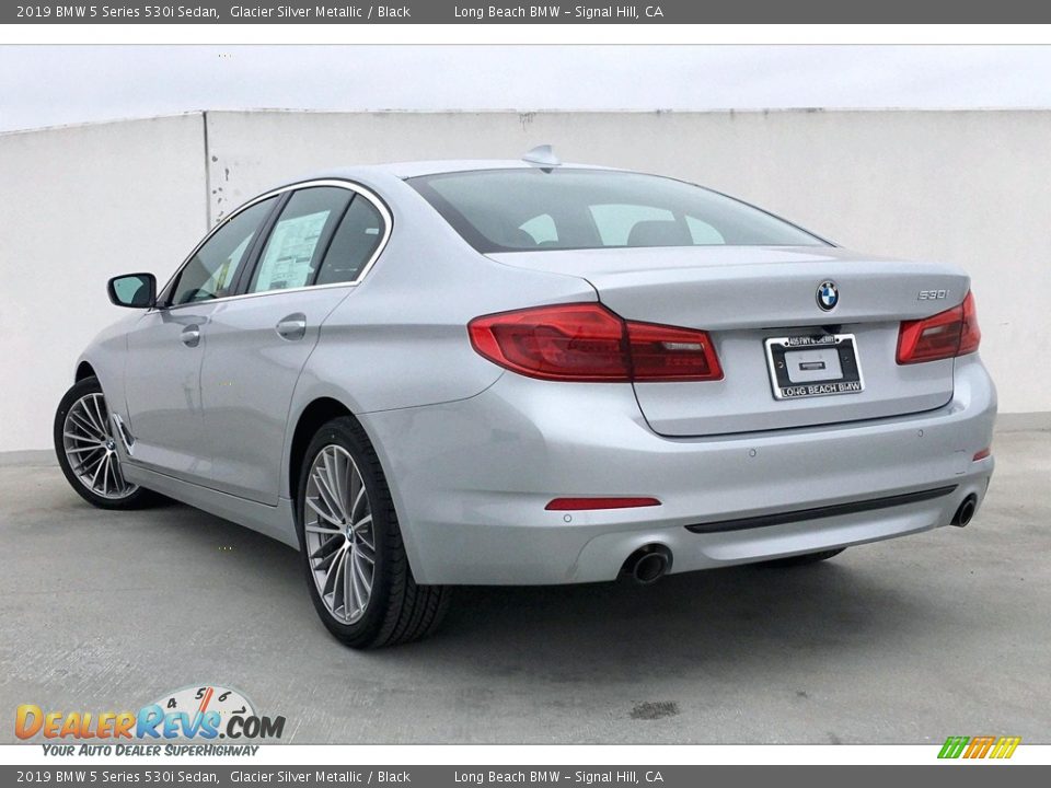 2019 BMW 5 Series 530i Sedan Glacier Silver Metallic / Black Photo #3
