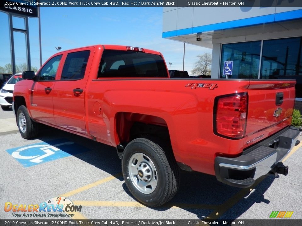 2019 Chevrolet Silverado 2500HD Work Truck Crew Cab 4WD Red Hot / Dark Ash/Jet Black Photo #5
