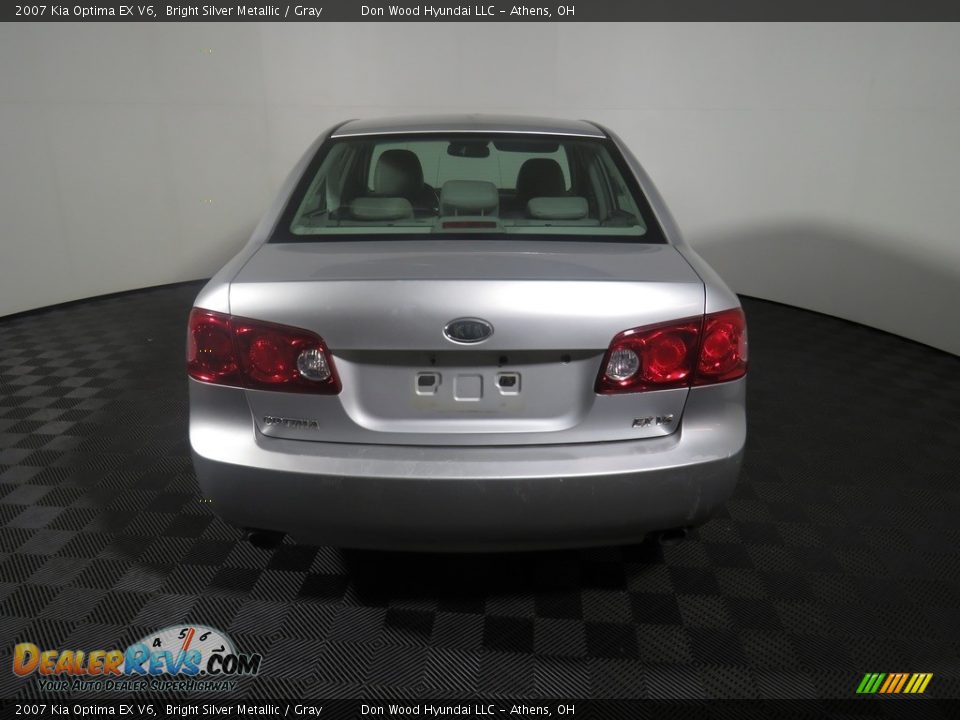 2007 Kia Optima EX V6 Bright Silver Metallic / Gray Photo #12