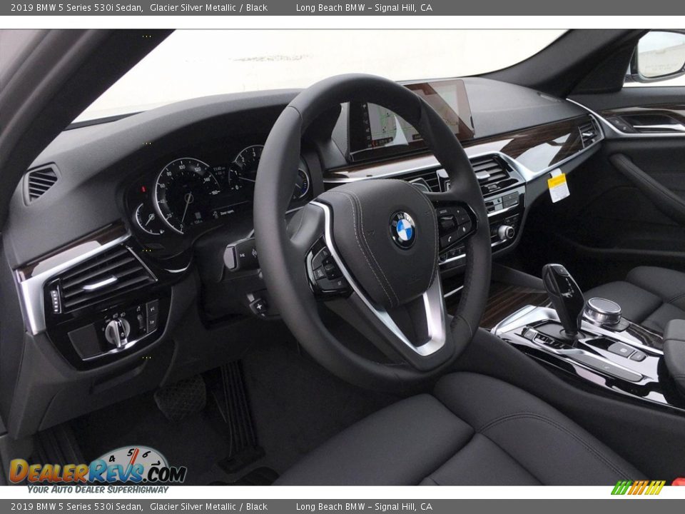2019 BMW 5 Series 530i Sedan Glacier Silver Metallic / Black Photo #6