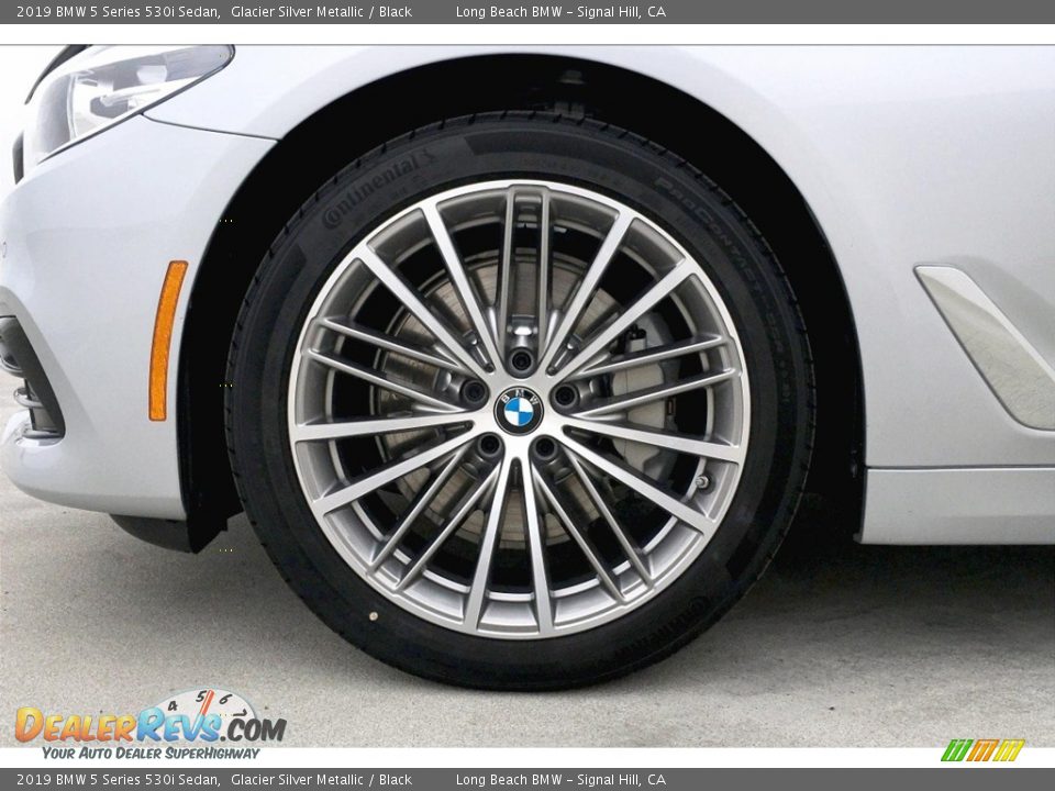 2019 BMW 5 Series 530i Sedan Glacier Silver Metallic / Black Photo #10