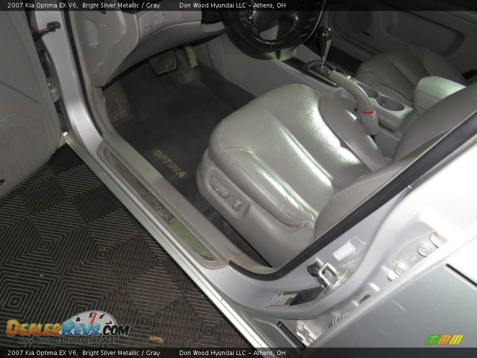 2007 Kia Optima EX V6 Bright Silver Metallic / Gray Photo #22