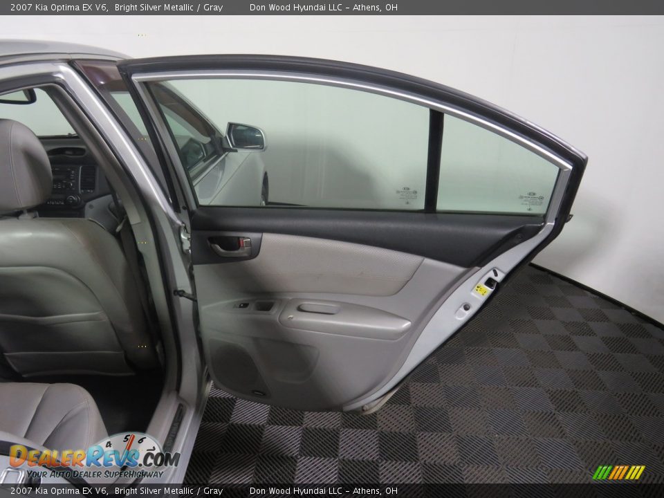 2007 Kia Optima EX V6 Bright Silver Metallic / Gray Photo #27