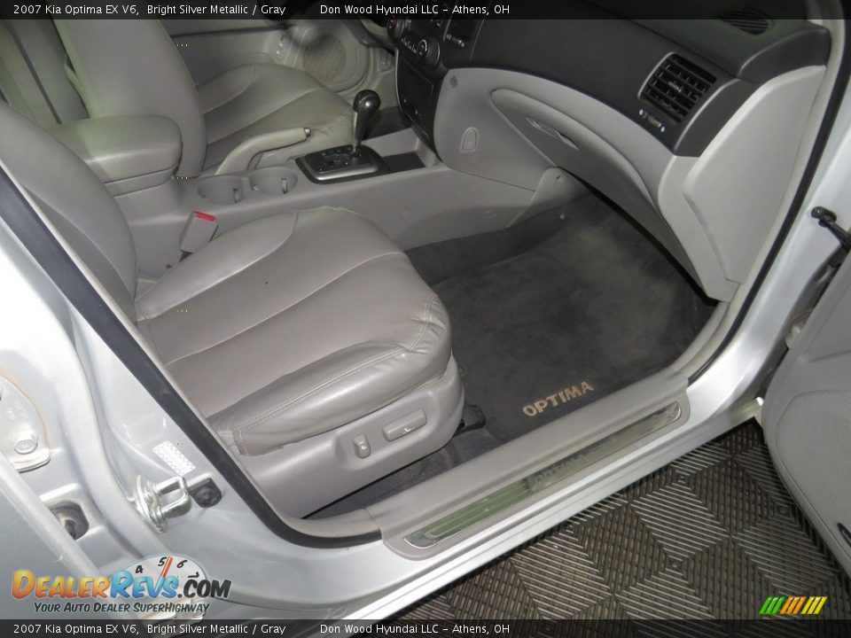 2007 Kia Optima EX V6 Bright Silver Metallic / Gray Photo #30