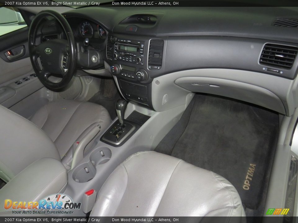 2007 Kia Optima EX V6 Bright Silver Metallic / Gray Photo #31