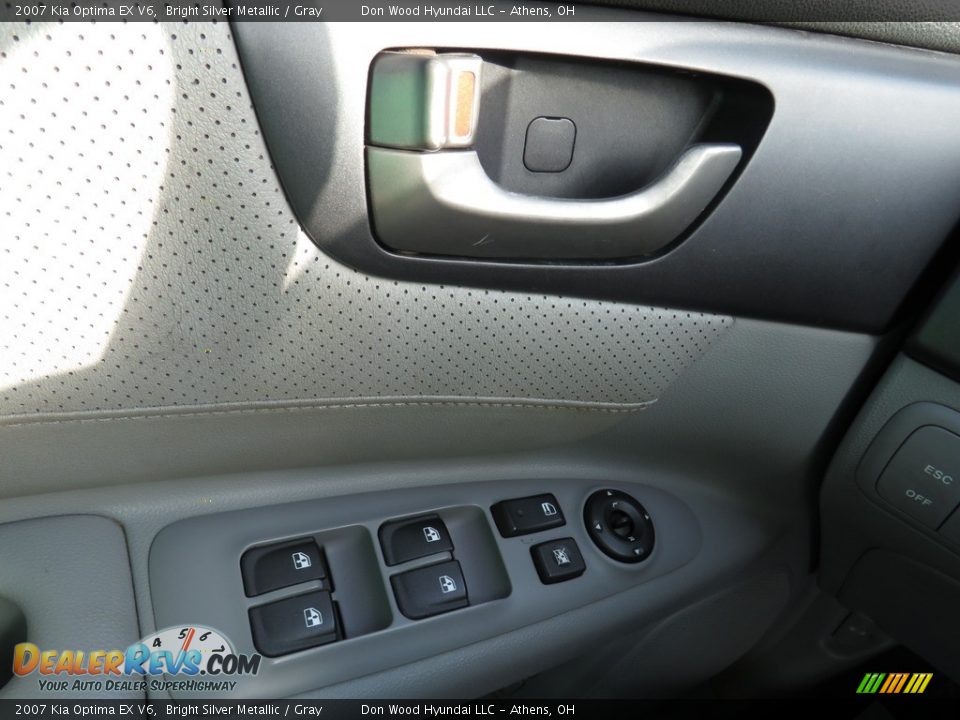 2007 Kia Optima EX V6 Bright Silver Metallic / Gray Photo #34