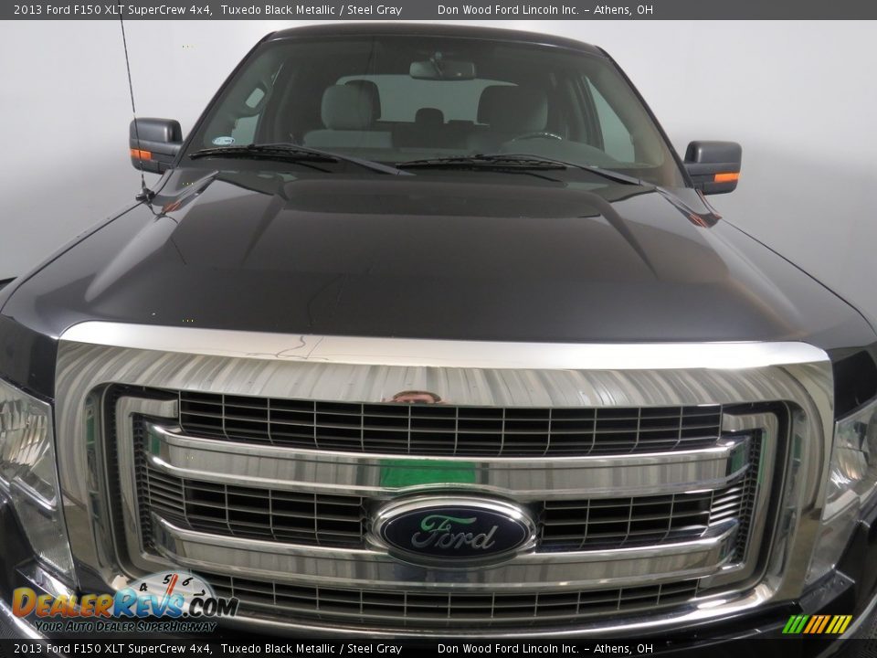 2013 Ford F150 XLT SuperCrew 4x4 Tuxedo Black Metallic / Steel Gray Photo #4