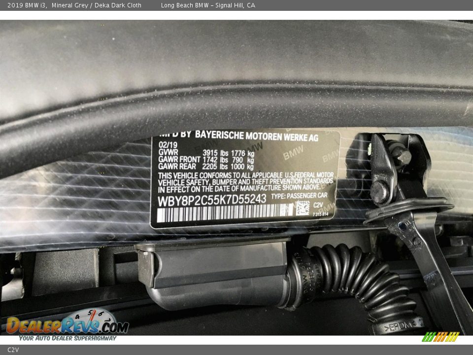 BMW Color Code C2V Mineral Grey