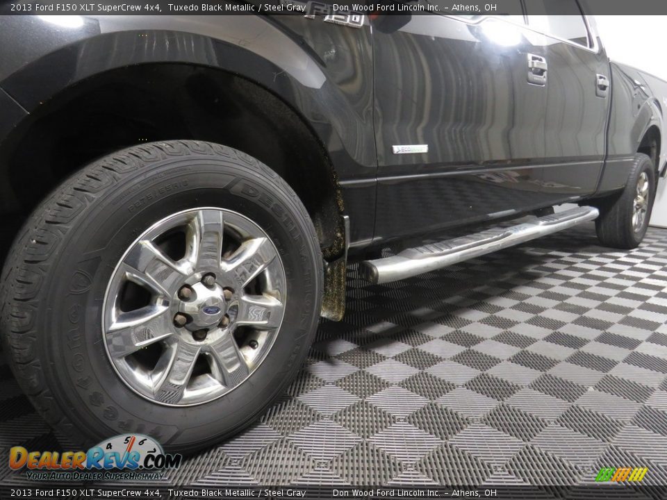 2013 Ford F150 XLT SuperCrew 4x4 Tuxedo Black Metallic / Steel Gray Photo #8
