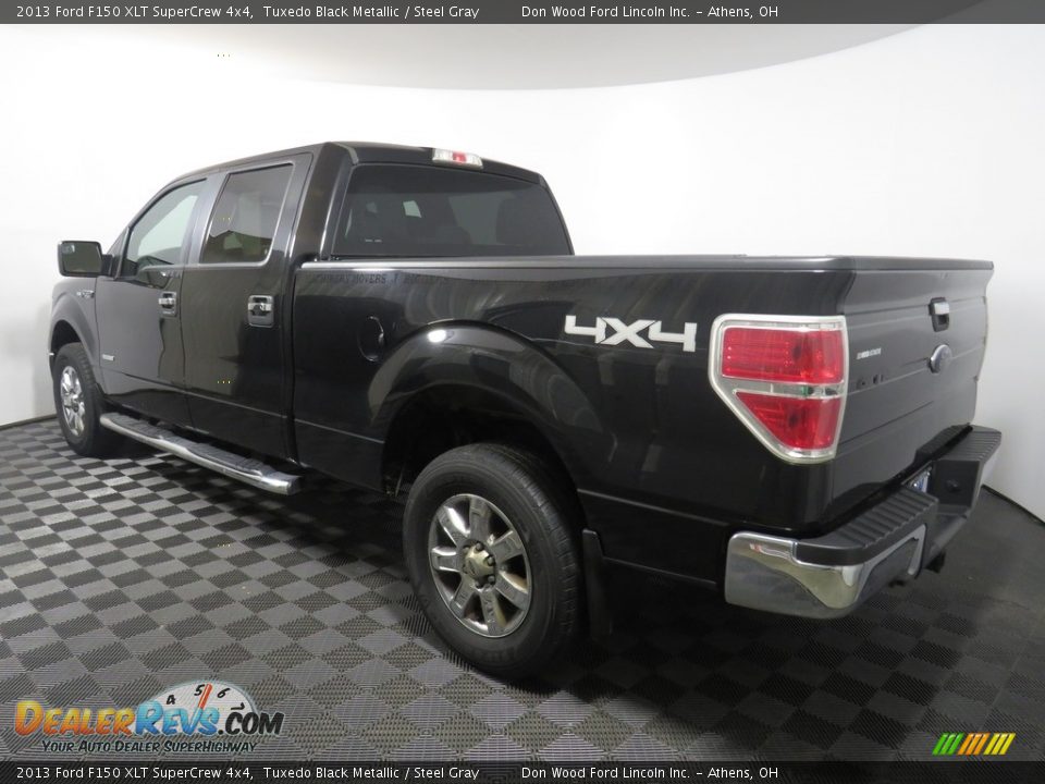 2013 Ford F150 XLT SuperCrew 4x4 Tuxedo Black Metallic / Steel Gray Photo #9