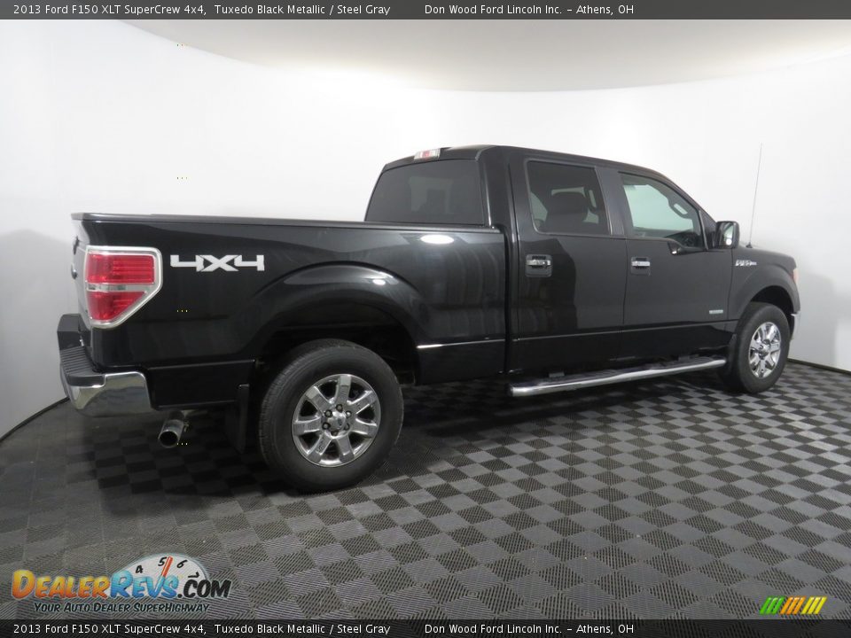 2013 Ford F150 XLT SuperCrew 4x4 Tuxedo Black Metallic / Steel Gray Photo #13