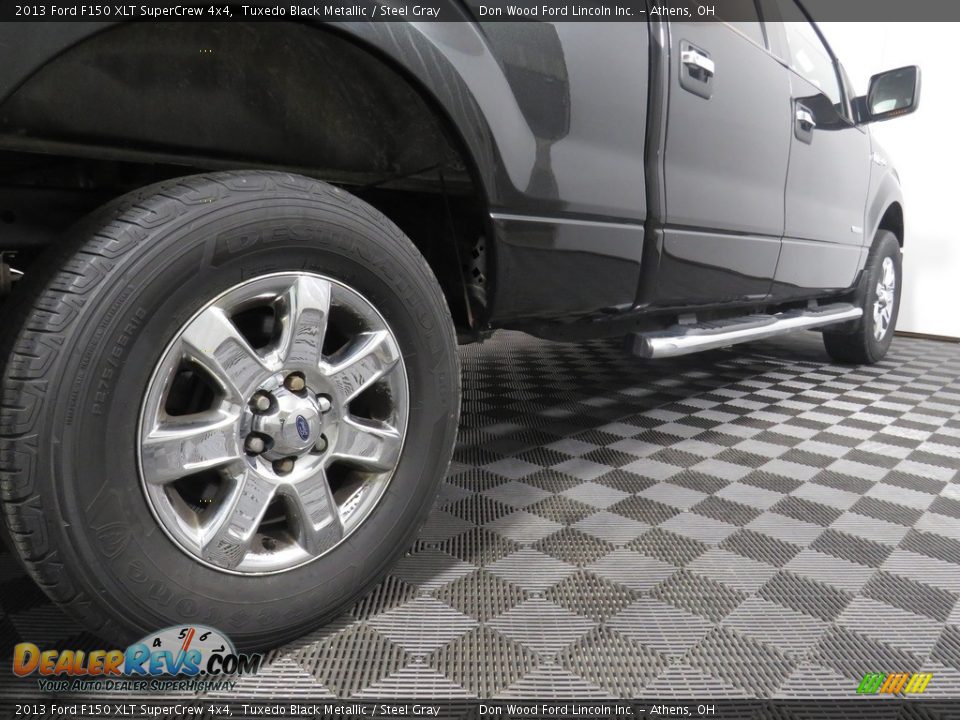 2013 Ford F150 XLT SuperCrew 4x4 Tuxedo Black Metallic / Steel Gray Photo #14