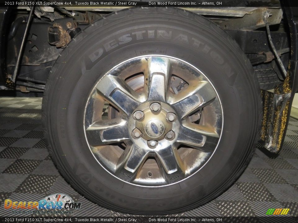 2013 Ford F150 XLT SuperCrew 4x4 Tuxedo Black Metallic / Steel Gray Photo #18