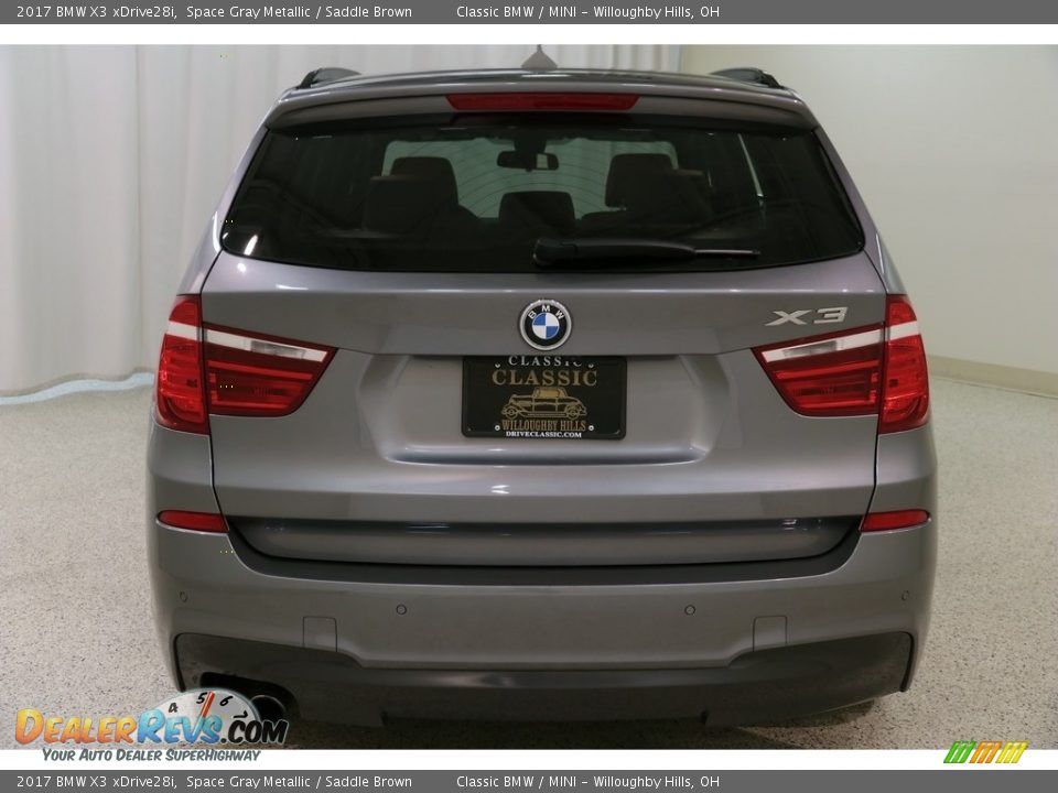 2017 BMW X3 xDrive28i Space Gray Metallic / Saddle Brown Photo #25