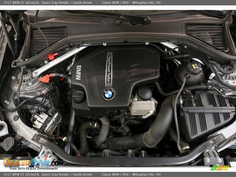 2017 BMW X3 xDrive28i Space Gray Metallic / Saddle Brown Photo #26