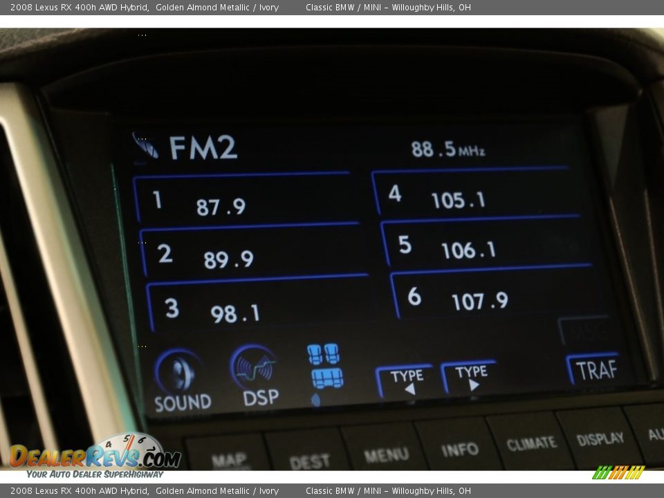 2008 Lexus RX 400h AWD Hybrid Golden Almond Metallic / Ivory Photo #15