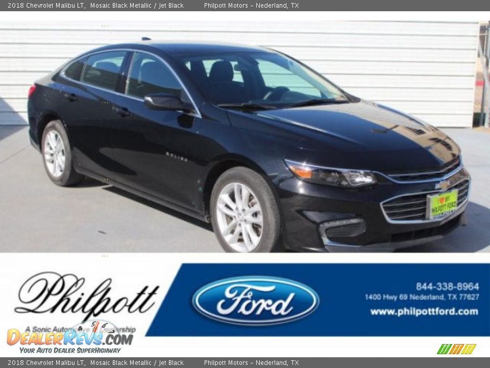 2018 Chevrolet Malibu LT Mosaic Black Metallic / Jet Black Photo #1