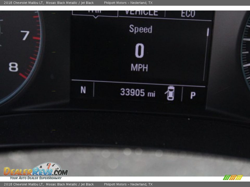 2018 Chevrolet Malibu LT Mosaic Black Metallic / Jet Black Photo #30